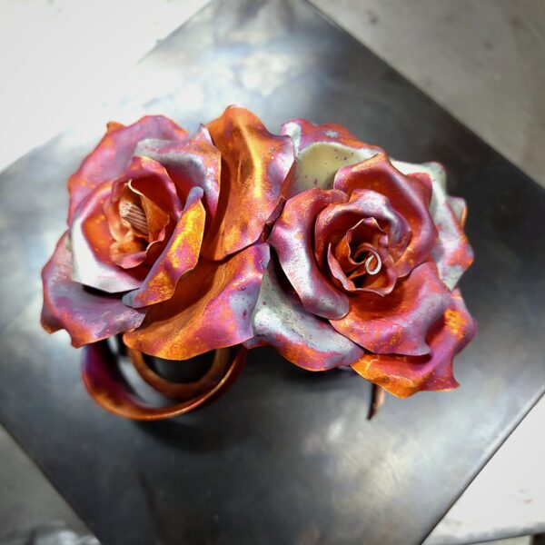 Eternal Copper Rose Bouquet Matte Flame