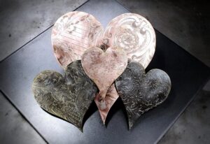 Silver-Plated Heart Cloud #1579 Vintage Upcycled Wall Art Sculpture