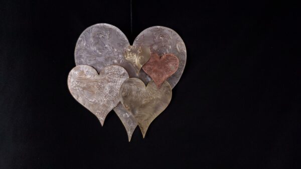 Silver-Plated Heart Cloud #1573 Wall Art Sculpture