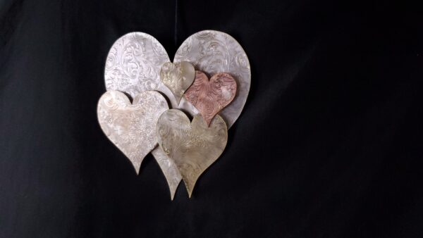 Silver-Plated Heart Cloud #1573 Wall Art Sculpture