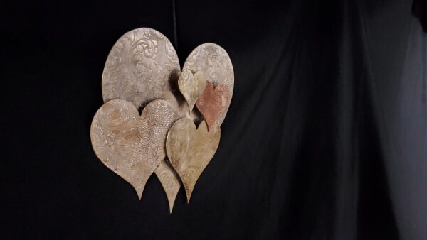 Silver-Plated Heart Cloud #1573 Wall Art Sculpture