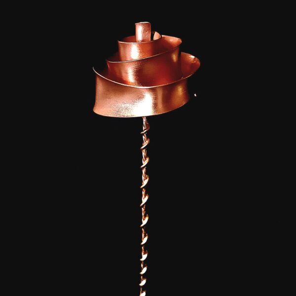 I Love You Modern Spiral Copper Rose Bouquet Sculpture Bright