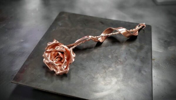 Memorial Remembrance Copper Rose Bright