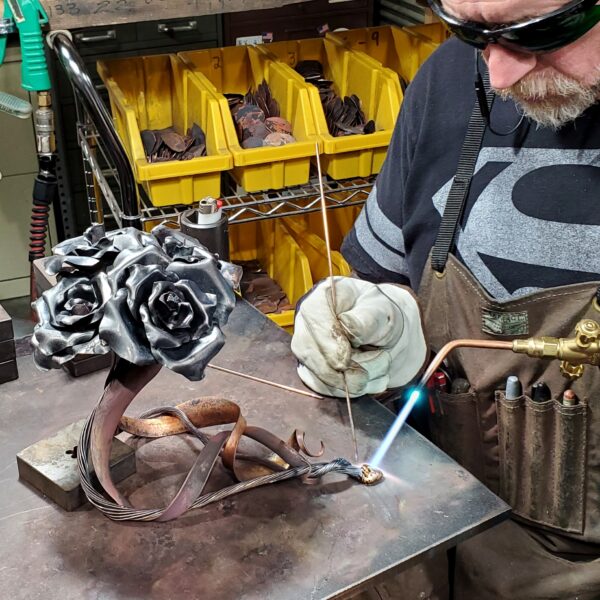 Family Copper Rose Bouquet Welding