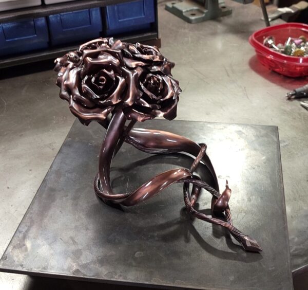 Family Copper Rose Bouquet Antique