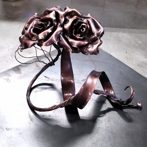 Us Copper Rose Sculpture 1661x Antique