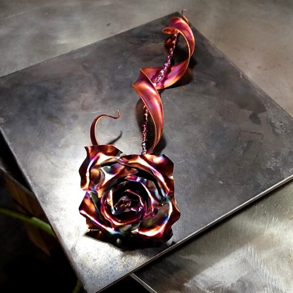 Memorial Remembrance Copper Rose Flame