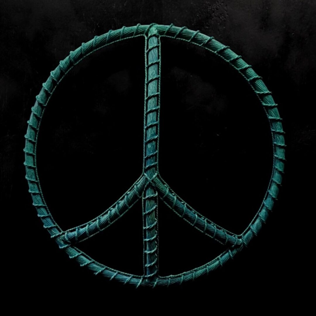 Peace Sign Hippie Decor Copper Wall Art Sculpture Patina