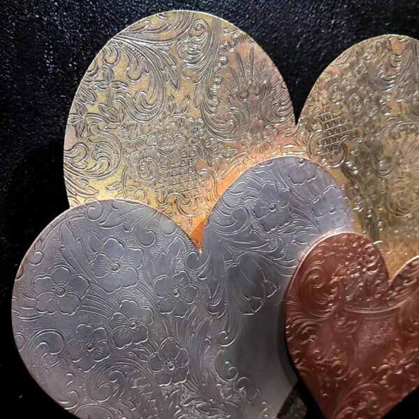 Silver-Plated Heart Cloud #1577 Vintage Upcycled Wall Art Sculpture