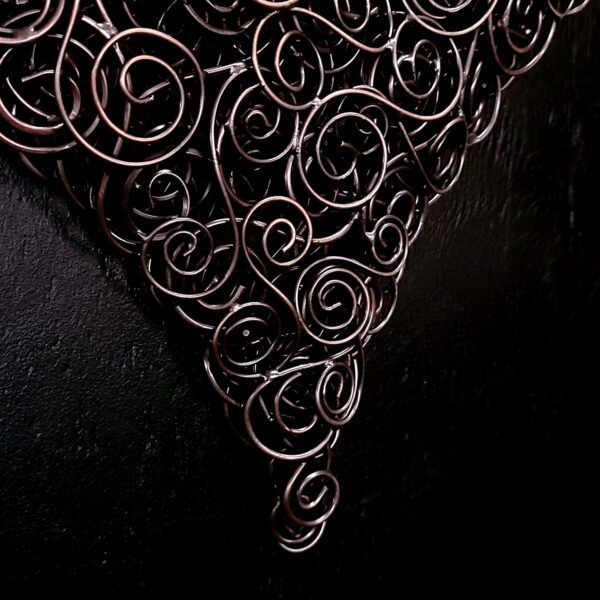 Full of Love Copper Coil Heart Wall Art Antique