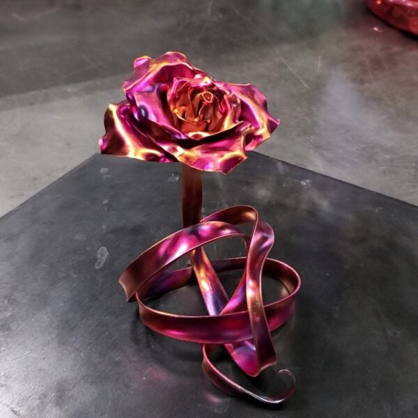 Ribbon Ball Copper Rose Flame