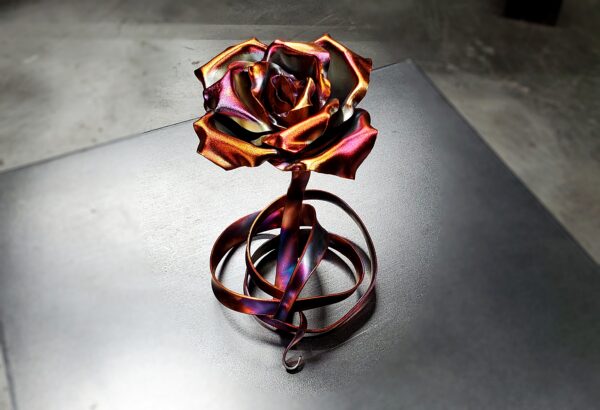 Ribbon Ball Copper Rose Flame