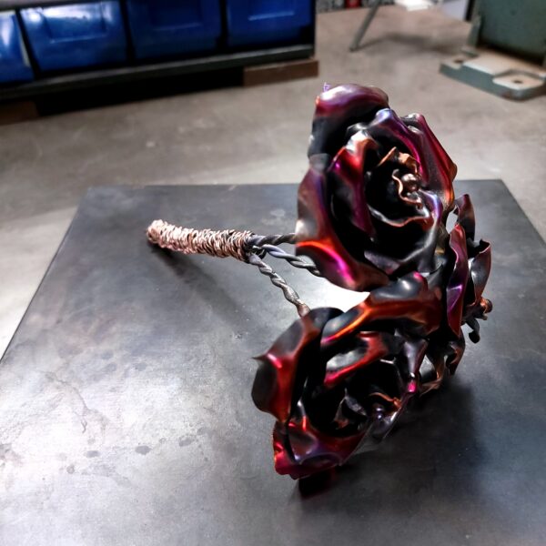 Bridesmaid Bridal Bouquet Best Woman Copper Rose Sculpture Anniversary Gift