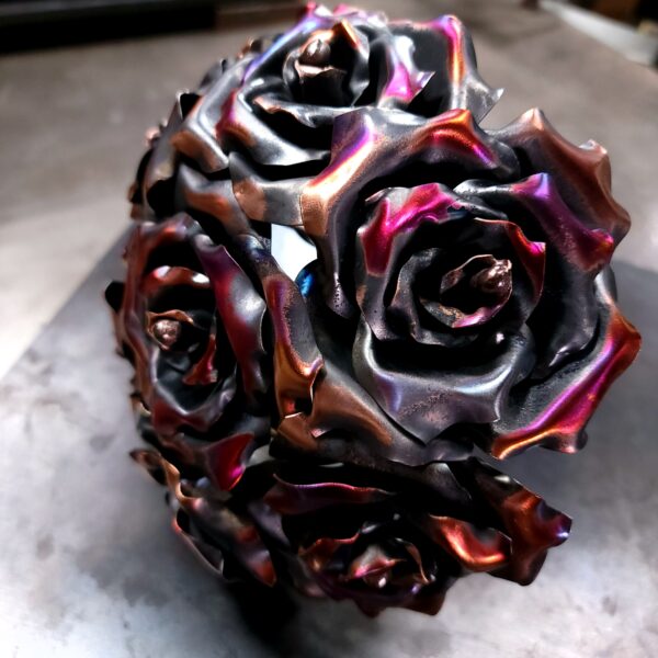 Brides Bridal Bouquet Wedding Centerpiece Copper Rose Dark Flame