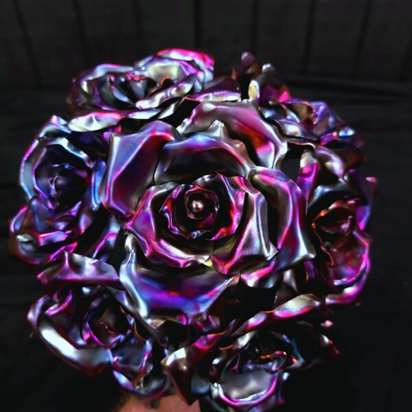 Brides Bridal Bouquet Wedding Centerpiece Copper Rose Blue Flame