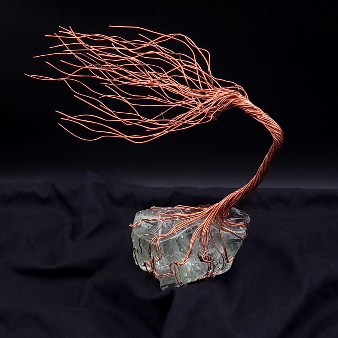 Glass Copper Wire Spirit Tree #2016