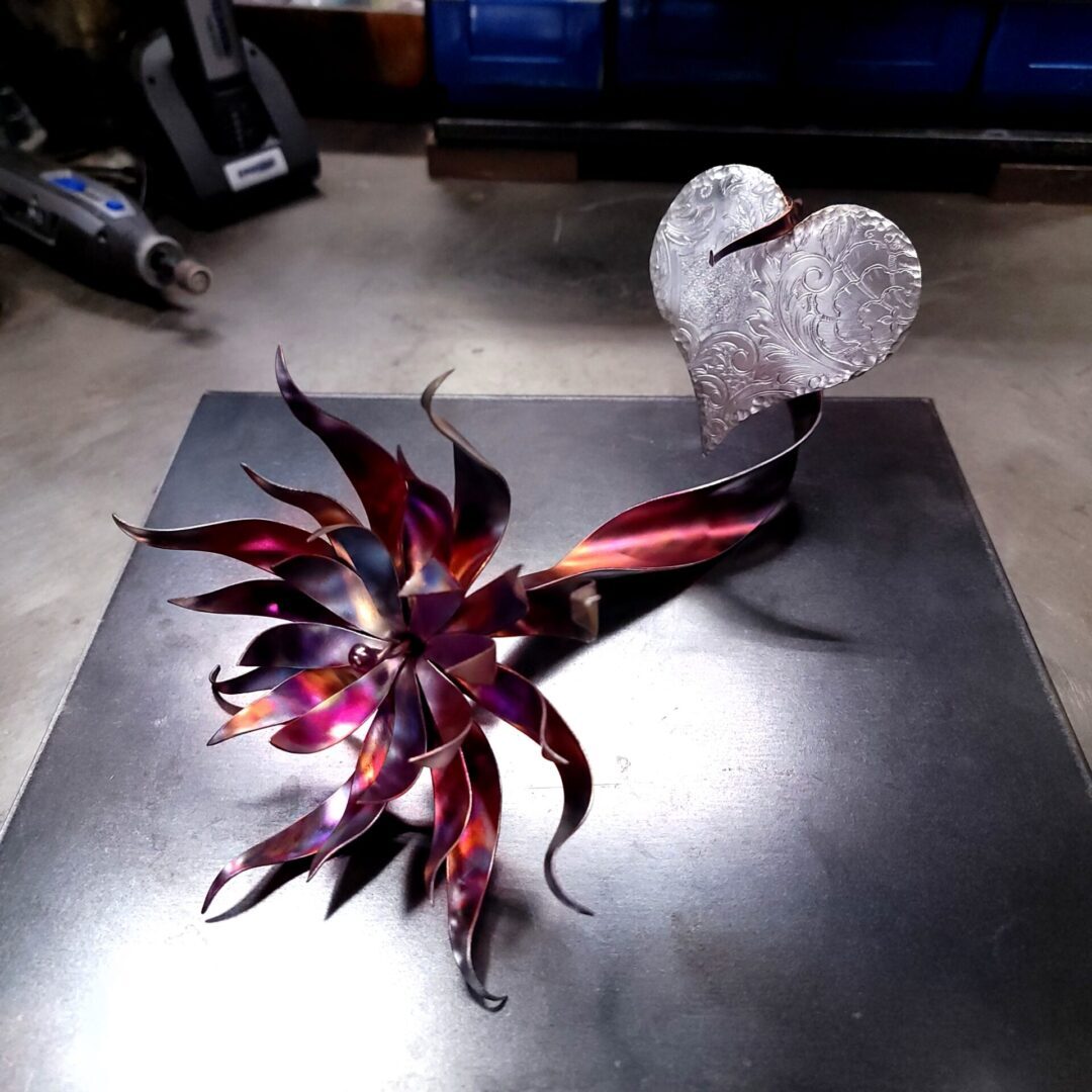 Desire Copper Scorpion Heart Flower Flame